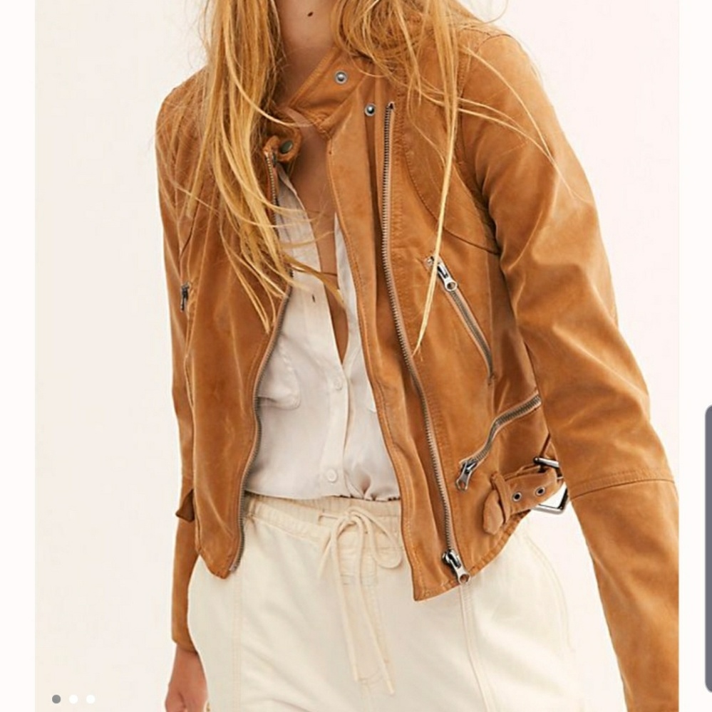 FREE PEOPLE FENIX VEGAN LEATHER JACKET